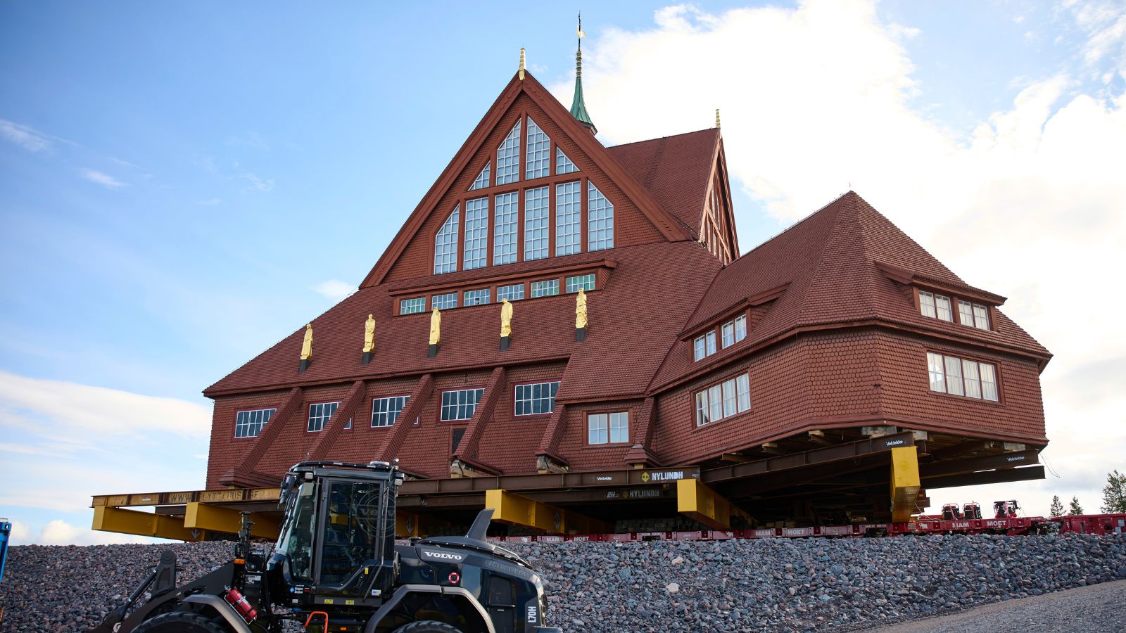 Watch | Landmark 113-year-old Swedish church reaches its new home after two-day journey