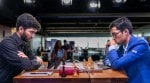 In a match that lasted 36 moves in just under four hours in Missouri, Praggnanandhaa took an early lead after the first round, beating Gukesh. (Crystal Fuller via Saint Louis Chess)