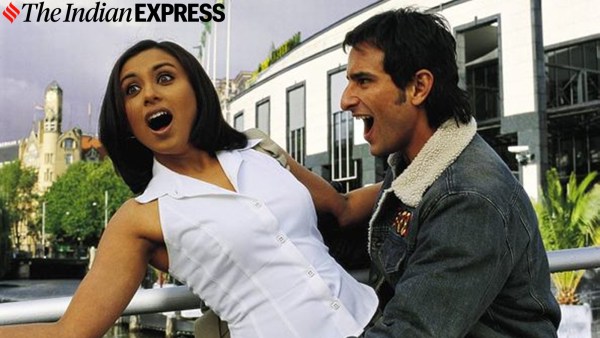 Rani Mukerji and Saif Ali Khan in the movie Hum Tum