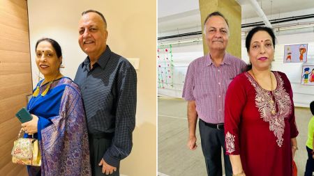 Ravinder Sus with wife Anjali