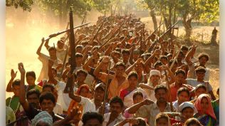 The first ever visual of a Salwa Judum procession-comprising tribals from Villages annexed by Salwa Judum activists. (Express Archive)