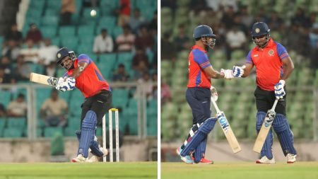 Sanju Samson and Vishnu Vinod set up the KCA Secretary XI' win at the Greenfield Stadium on Friday. (KCA)