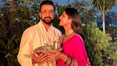 Bollywood actor Shilpa Shetty Kundra with her husband Raj Kundra