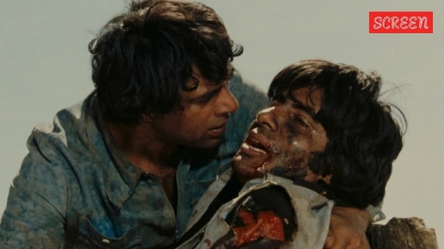 Dharmendra and Amitabh Bachchan in Sholay