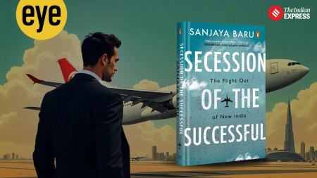 The book cover of Secession of the Successful: The Flight Out of New India where Sanjaya Baru answers why Indians are moving abroad, NRI Exodus, brain drain, intolerance & the question of India’s democratic future