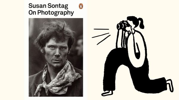 Cover of Susan Sontag's On Photography photography, which questions the moral and aesthetic issues surrounding this art form. 