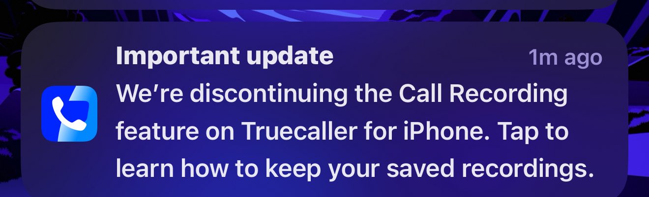 Here's what the notification says. (Image Credit: Danish Khan/X)