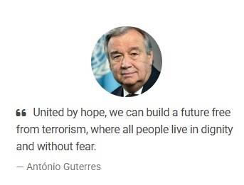"This year’s theme, “United by Hope,” reflects the strength of victims coming together to turn suffering into solidarity, and anguish into action," says UN Secretary General, António Guterres.