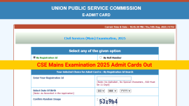 UPSC CSE Mains 2025 Admit Card