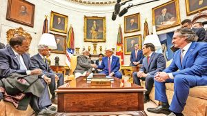 Narendra Modi, Rahul Gandhi, India us relations, Trump Tariffs, trump tariff impositions, trade war, us trade war, donald trump, reciprocal tariffs, Trump India trade deal, India US tariff cuts, Trump India tariffs announcement, India US trade agreement, Modi Trump trade talks, India US economic relations, India lowers tariffs for US, US India trade negotiations, Trump Modi tariff deal, India US import export policy, Trump on India tariffs, US India business ties, trade war India US, India trade policy changes, India US tariff reduction, Indian express news, current affairs