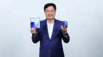 J B Park, president and CEO, Samsung Southwest Asia, with the latest line of foldables from Samsung. (Image: Anuj Bhatia/The Indian Express