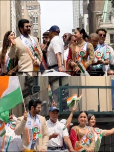 Vijay Deverakonda, Rashmika Mandanna turn heads at India Day Parade in New York