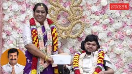 After Dhanoosh's first wedding in Japan, Napoleon and his family conducted 'American style' nuptials for their son