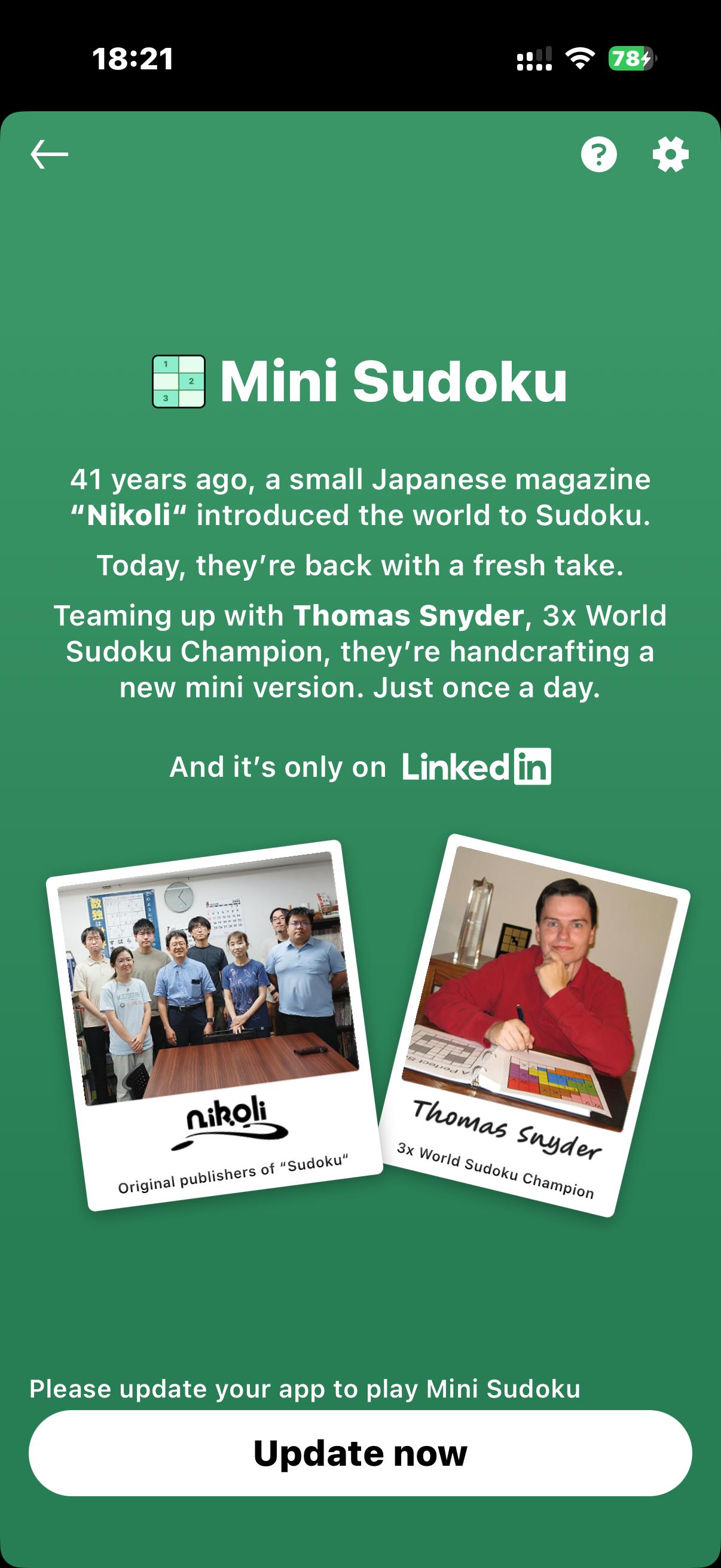Mini Sudoku is the sixth game rolled out by LinkedIn so far. 