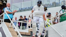 Chris Woakes said he would have had to take a left-handed stance if he had to face up to any deliveries. (AP)