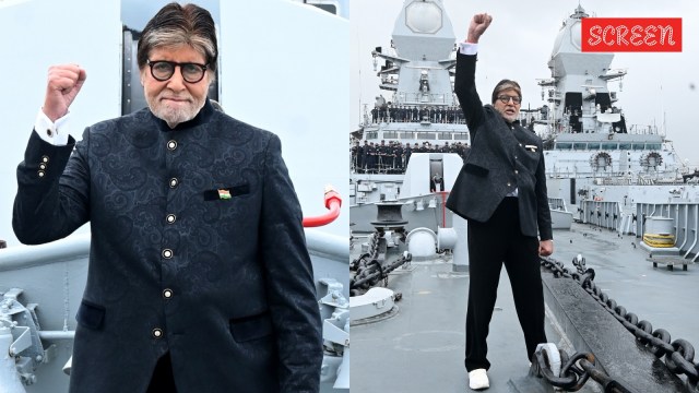 يشارك Amitabh Bachchan تجربة قضاء يوم في سفينة حربية البحرية
