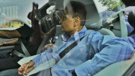 Anil Ambani at the ED office in Delhi, on Tuesday, August 5, 2025. Express photo by Abhinav Saga