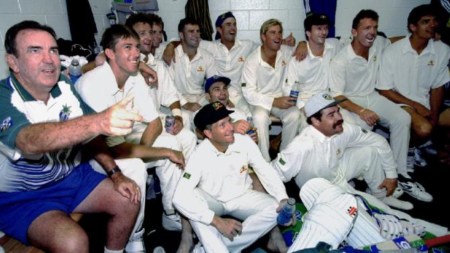 Under Simpson (left), the Australian team ended West Indies’ 15-year unbeaten run in Test cricket in their backyard in 1995. (Reuters)