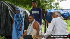On August 6, almost a month later, Vikramsinh's father Ramesh Padhiyar is seated on a worn-out charpai outside his hut, rolling beedis along with his octogenarian uncle, who lives in the same house.