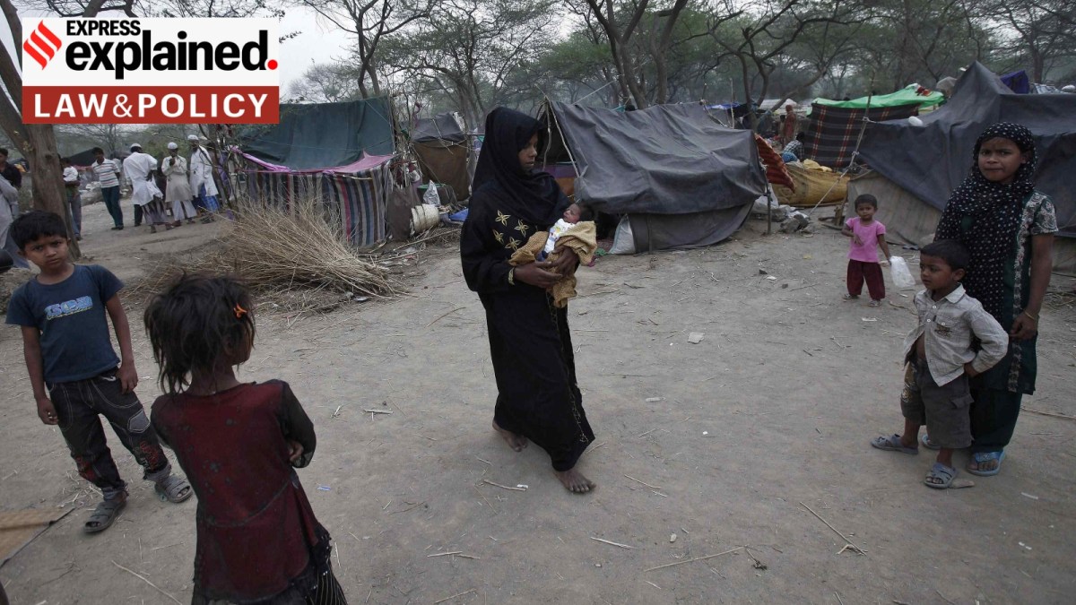 A Rohingya refugee camp in New Delhi, 2012. Express