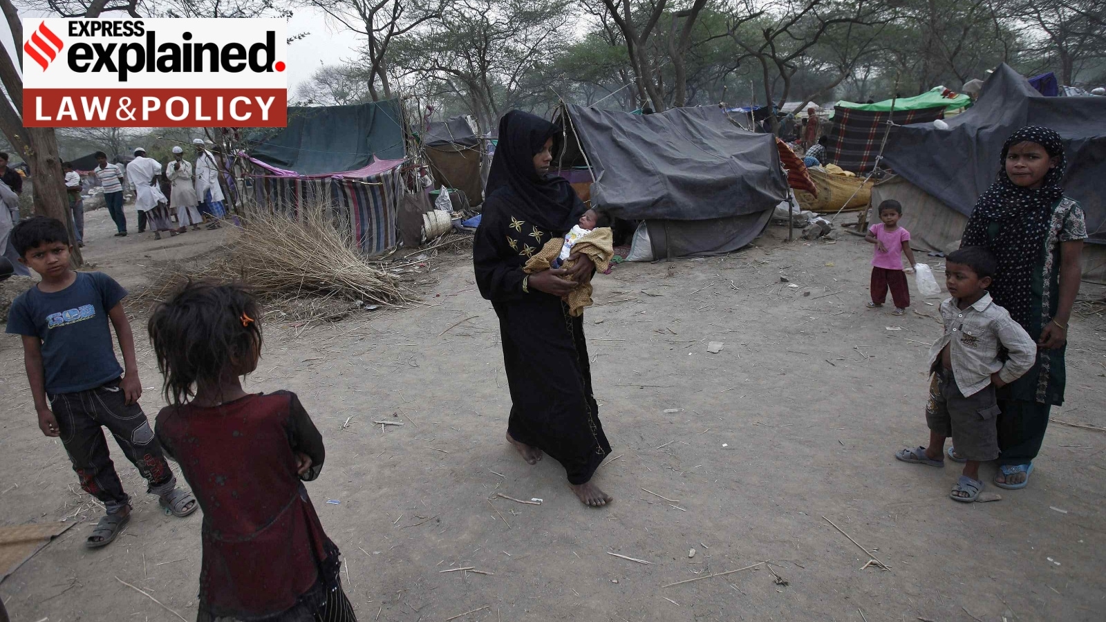 A Rohingya refugee camp in New Delhi, 2012. Express