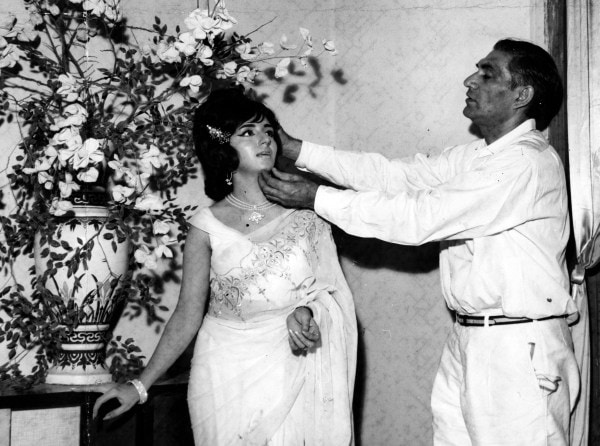 Actress Vimi and producer director BR Chopra. Express archive photo on 13.05.1966