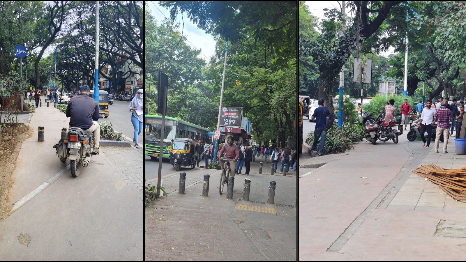 Pune Cycle Tracks Hampered by Parking and Encroachments