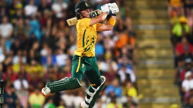Dewald Brevis smashed multiple records with his unbeaten 125 against Australia. (AP)
