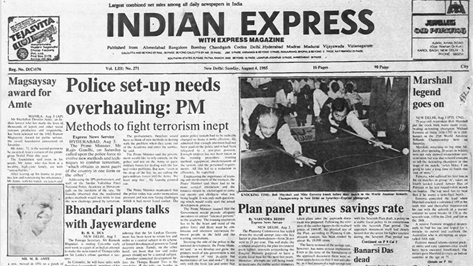 August 4, 1985, Forty Years Ago: Gandhi on terror