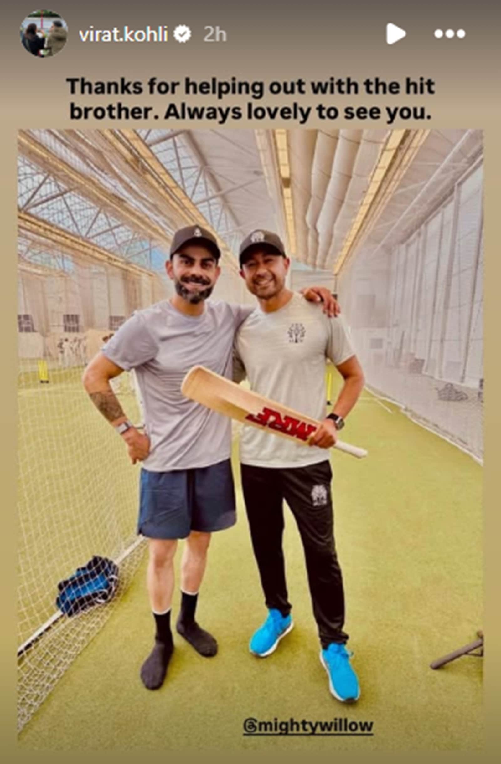 Kohli's post with Amin. (Photo credit: Virat Kohli - Instagram)