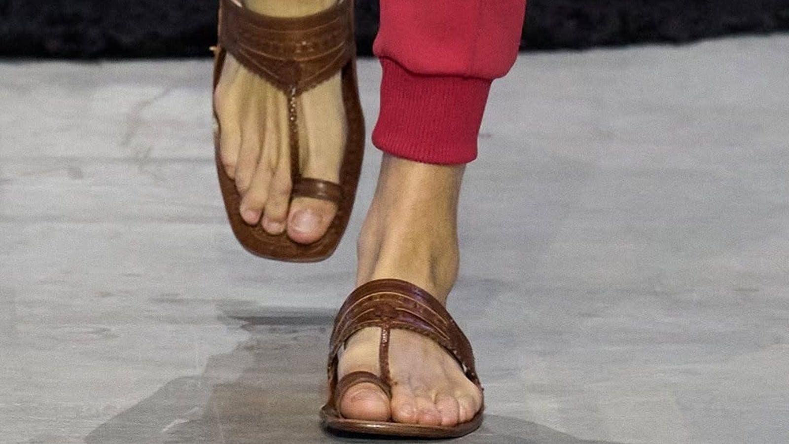 It was pointed out that leather sandals worn by a model during the show bore striking resemblance to the traditional Kolhapuri chappal — an iconic handcrafted footwear style originating from Maharashtra and Karnataka, and protected under India’s GI Act.