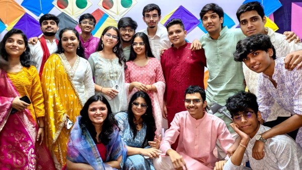 Sparsh with his friends in the IIT