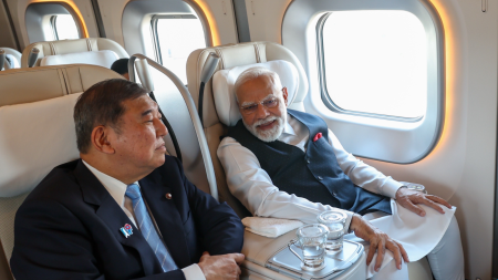 PM Modi with Japanese counterpart Shigeru Ishiba travelling to Sendai (Photo - X/narendramodi)