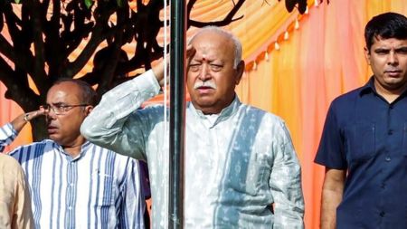 RSS chief Mohan Bhagwat Independence Day speech, Mohan Bhagwat Bhubaneswar flag hoisting, RSS vision for India as vishwa guru,