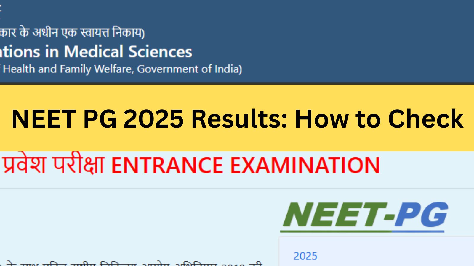 NEET PG 2025 Results Out: How to check scorecards at natboard.edu.in