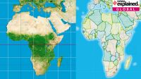 Africa Africa, Africa world map, world map, Africa wants to ditch popular world map, Why Africa wants to ditch popular world map, African Union. Indian express news, current affairs