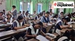 open-book exam: Students taking an exam in their school in South 24 Parganas, West Bengal.