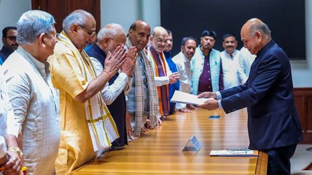 C P Radhakrishnan vice presidential election, NDA candidate vice president 2025, Modi submits nomination for Radhakrishnan,