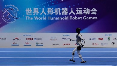 The 3-day event, where the robots fell down a lot and while featuring in running, kickboxing and soccer events — highlighted advancements in robotics and limitations too. (AP Photo)