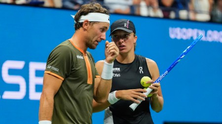 Ruud, who paired up with Iga Swiatek for the US Open mixed doubles competition last week, opened up on the obnoxious feeling of having to play through a cannabis-filled environment. (AP)