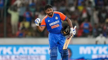 Former Indian cricketer Aakash Chopra believes Samson is a real contender for the top three slots but the Rajasthan Royals batsman goes down in the list of frontrunners, if his middle order form is considered. (File Photo)