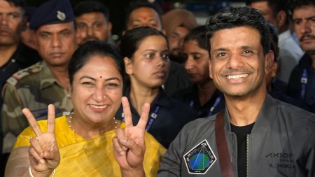 Astronaut Shubhanshu Shukla arrives at IGI Airport in Delhi