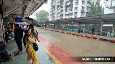 Mumbai rains, trains