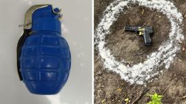 Weapons recovered from the BKI operatives supported by Pakistan ISI nabbed by Police.