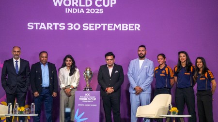 Former India batsman Yuvraj Singh speaking at the trophy unveiling at Mumbai on Monday, said self belief would need to kick in, right when things were threatening to fall apart as they inevitably do, in such massive tournaments. (PTI Photo)