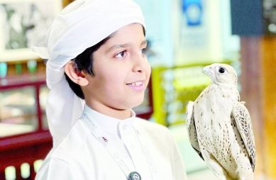 Meet Hamad Jassim Al Hammadi, a 9-year-old falconer in Abu Dhabi exhibition