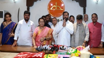 MLA Kulwant Singh flags off two vehicles carrying relief kits for flood victims in Mohali on Tuesday