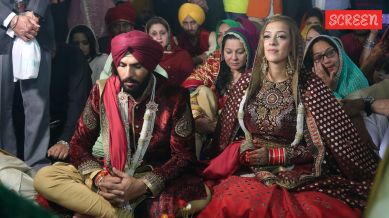 Yuvraj and Gurbasant (Hazel) tied the knot on November 30 2016. (Express photo by Jasbir Malhi)