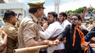 ABVP protests in Kanpur