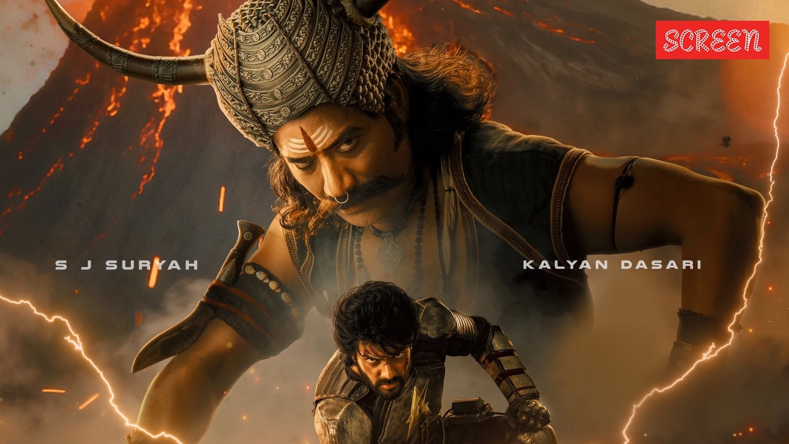 First look poster of Prashant Varma’s superhero epic Adhira features S J Suyah and Kalyan Dasari